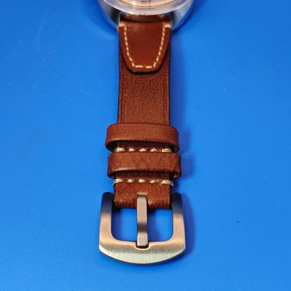 Vintage 1973 Timex Automatic Day/Date Mens Mechanical Watch‎ Wax Leather Strap